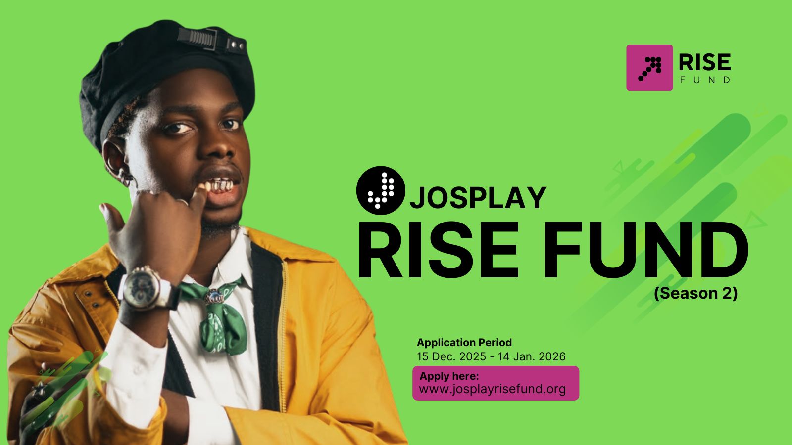 Josplay opens submissions for Rise Fund Season 2